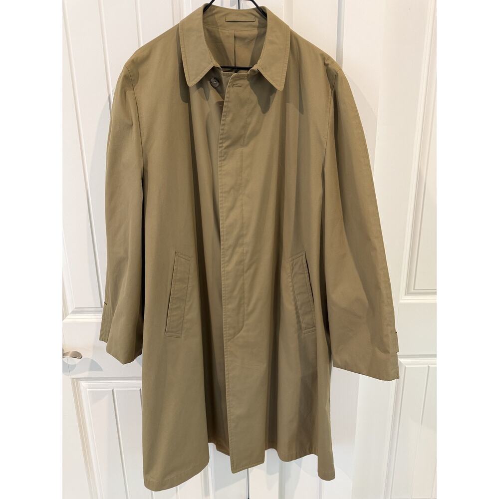Vintage London Fog Calibre Cloth Tan Car Coat - Size 46L